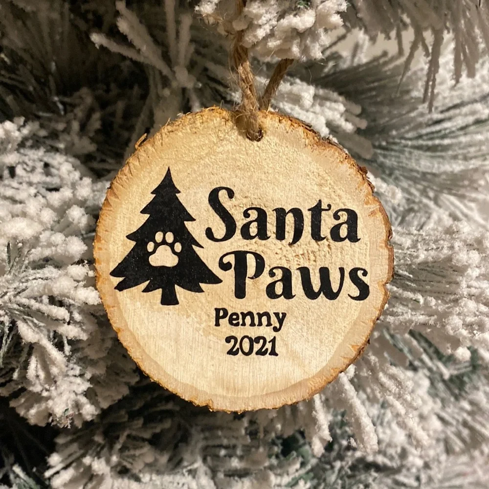 Personalized Santa Paws Ornament